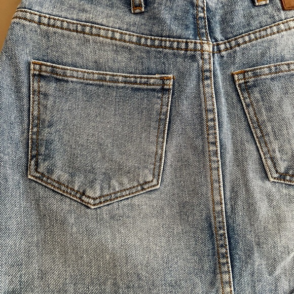 The People Vs. JANET MINI Denim SKIRT - THRASHED INDIGO Size S - Picture 9 of 12